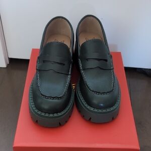 New Dark Green Penny Loafers